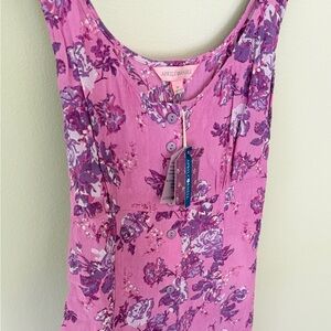 April Cornell Pink and Purple Floral Dress